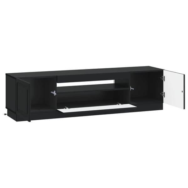 LED TV-skåp Svart Konstruerat trä