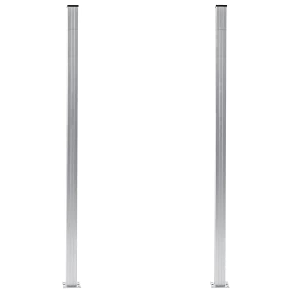 Staketstolpar 2 st aluminium 185 cm