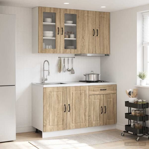 Köksenhet KALMAR 4 pcs Sonoma-ek Konstruerat trä