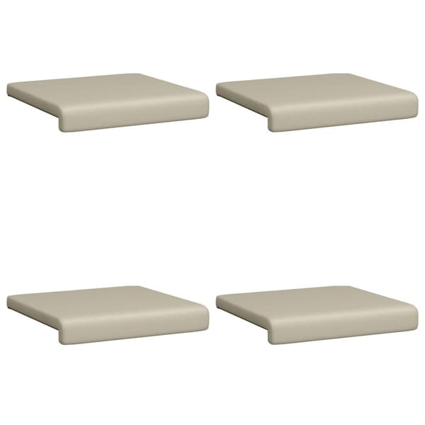 Bänk kudde 4 st Texturerad Sammet Sand Djup 35 cm