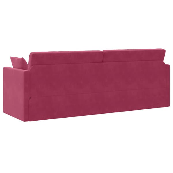 Golvbäddsoffa Vinröd 213 x 70 x 77 cm Sammet