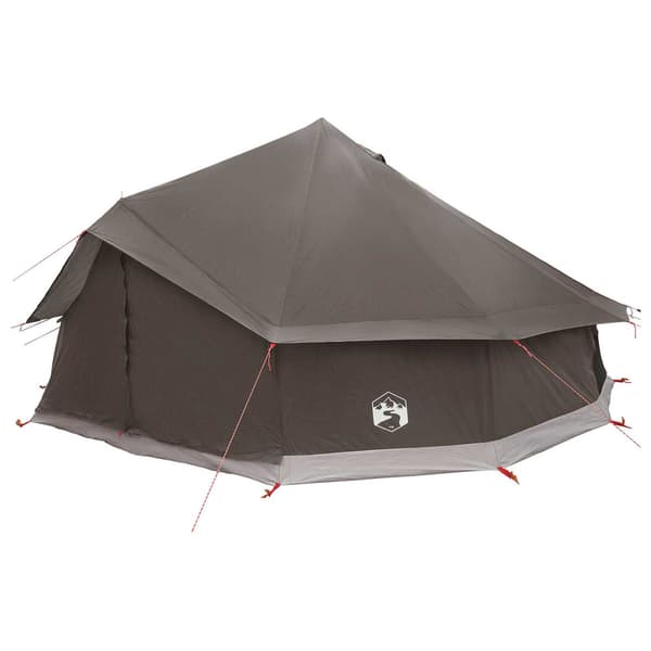 Tipi Tält Brun Grå 600 x 600 x 350 cm Polyester och Stål