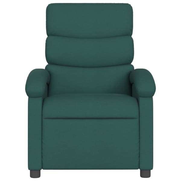 Massagefåtölj mörkgrön tyg