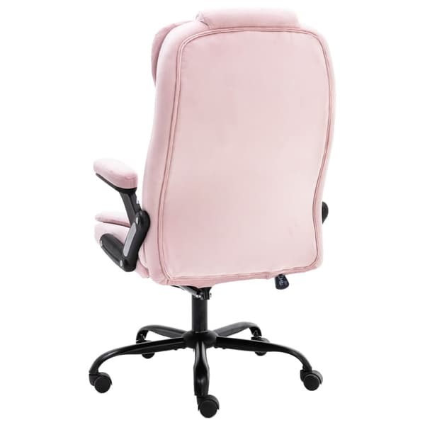 Kontorsstol rosa sammet