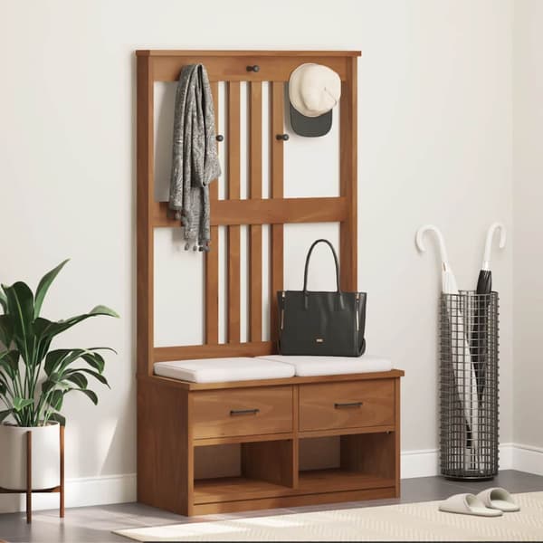 Hallträd SANDNES 87x40x159,5cm massiv träfuru