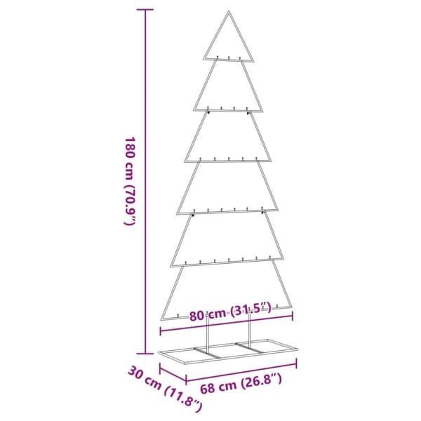 Julgran i metall svart 180 cm