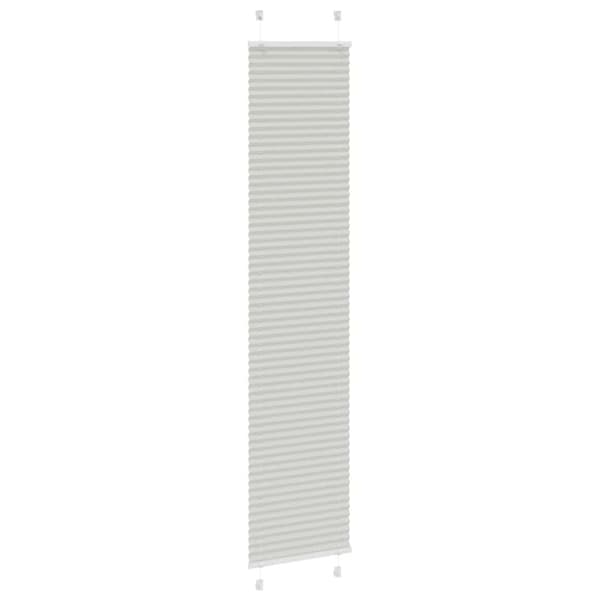 Plisserad persienn ljusgrå 40x200 cm tyg bredd 39,4cm polyester