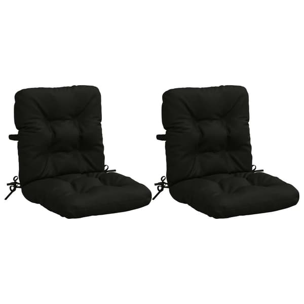 2-delade Höga Ryggstolsdynor VIANEN 2 st 100% Polyester Svart
