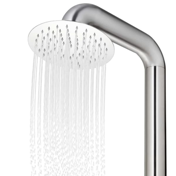 Utedusch 225 cm rostfritt stål