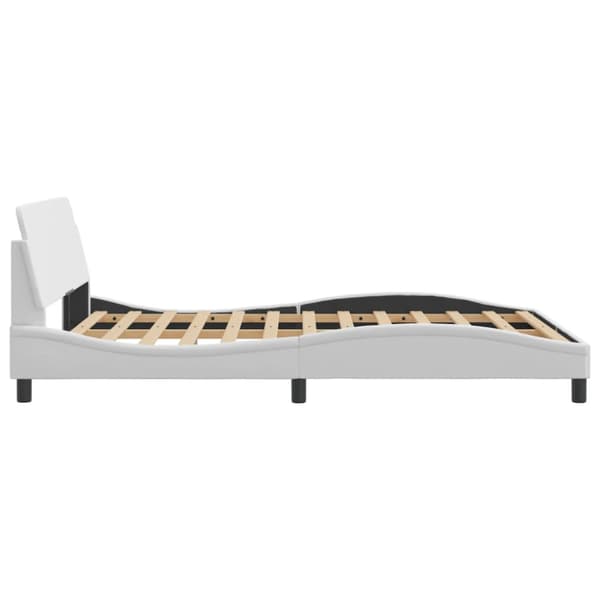 Bed Frame "Dover" White 140x200 cm Faux Leather