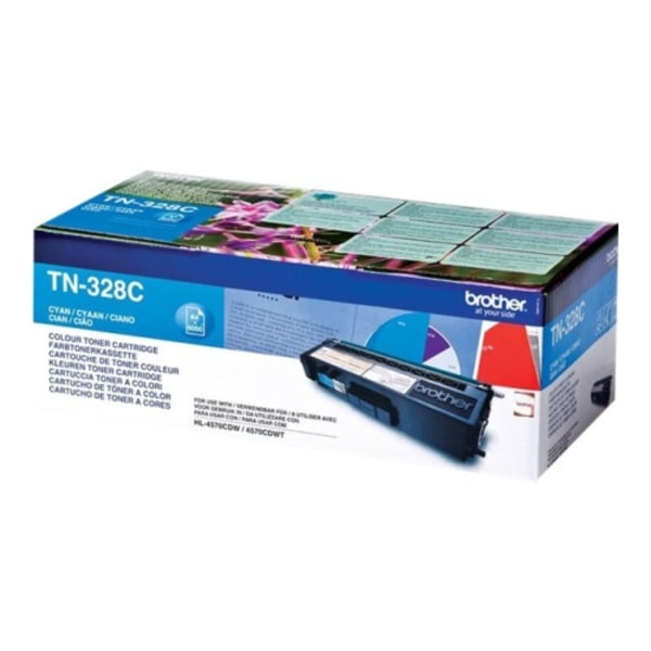 Brother TN328C - cyan - original - tonerkassett