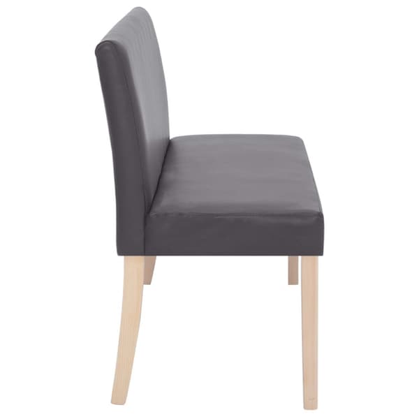 Bänk 139,5 cm konstläder grå
