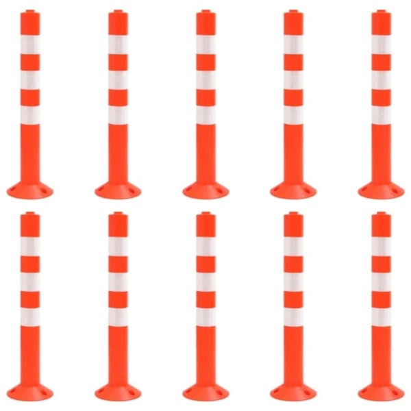 Trafikpollare 10 st 75 cm PE