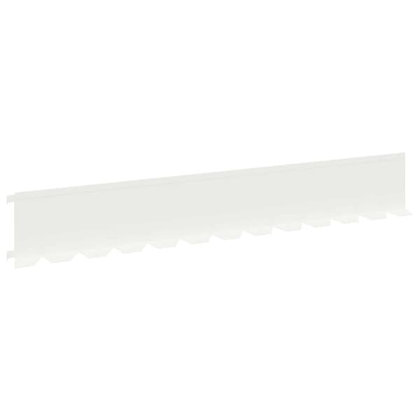 Kant för gräsmatta 20 pcs 102 x 15 x 4 cm Stål Vit