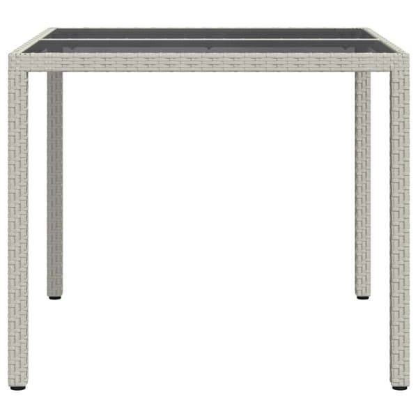 Trädgårdsbord Vit 90 x 90 x 75 cm konstrotting