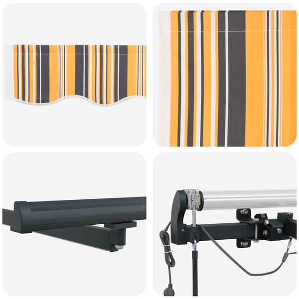 Markis tyg med Flerfärgsdesign 400 × 350 cm Polyester