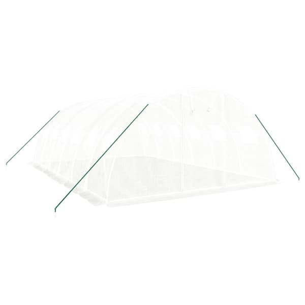 Växthus med stålram vit 24 m² 6x4x2 m