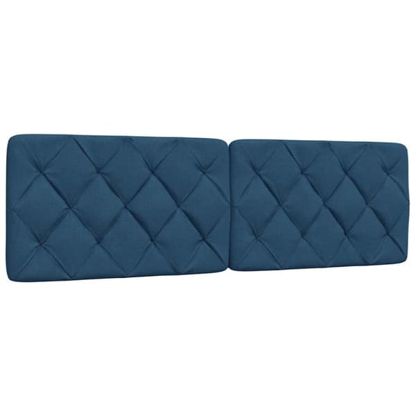 Bed Frame with LED without Mattress Blue 160x200 cm Fabric