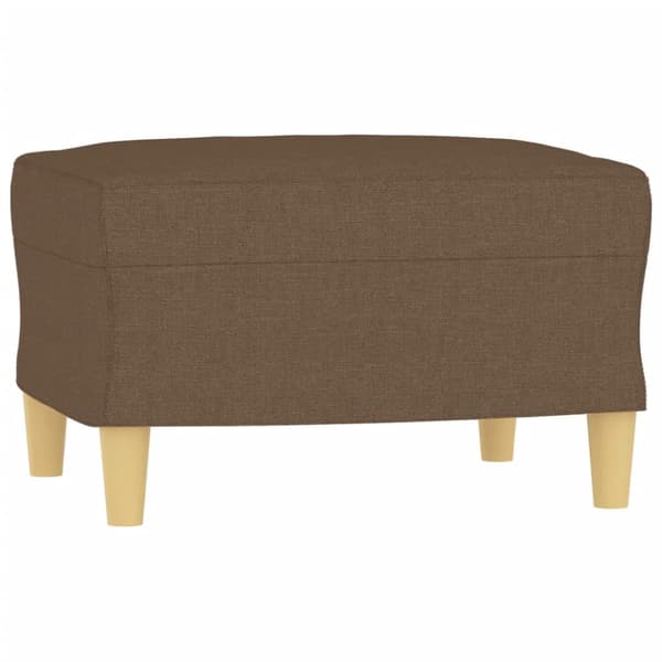 3-sitssoffa med fotpall Brun 180 cm tyg
