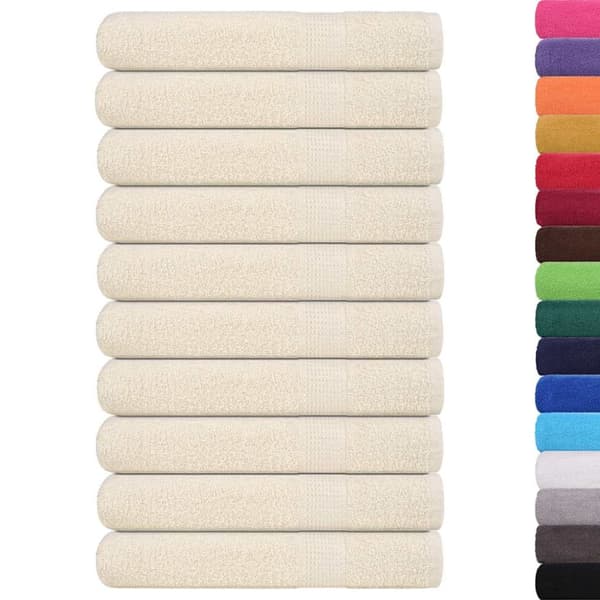Bastuhanddukar FROGN 10 st gräddvit 80x200 cm 360 gsm