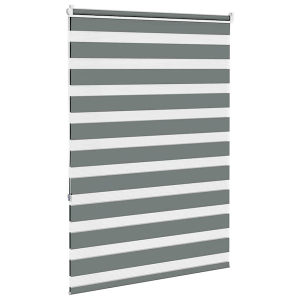 Rullgardin zebra mörkgrå 105x150 cm tyg bredd 100,9cm polyester