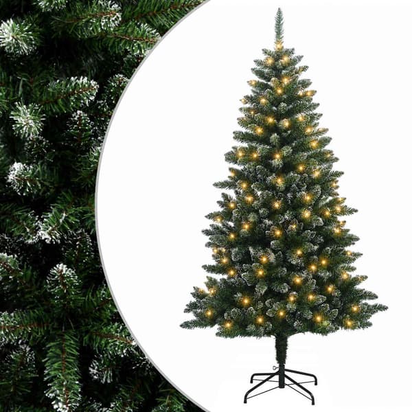Plast Hingad Julgran 180 cm 300 LED-lampor Varmvit