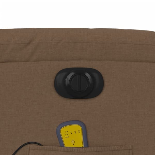 Elektrisk massagefåtölj brun tyg