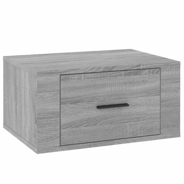 Väggmonterade sängbord 2 st grå sonoma 50x36x25 cm