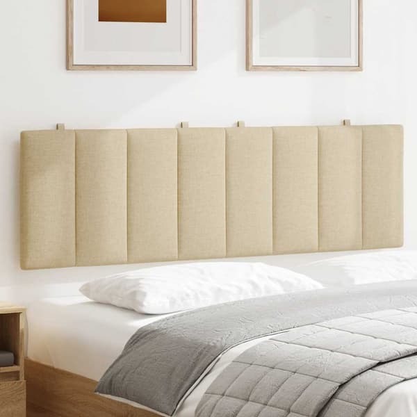 Headboard Cushion "Hanko" Cream 160 cm Fabric