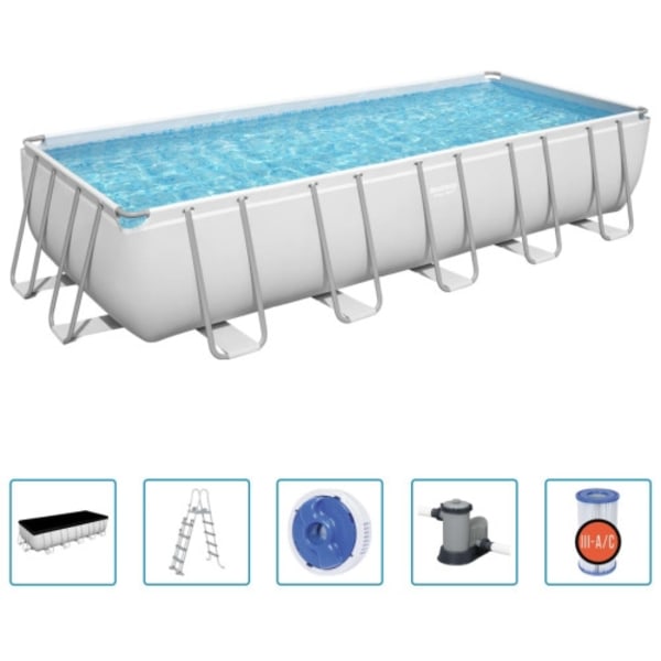 Bestway Ovanmarkspool Power Steel rektangulär 19281 L