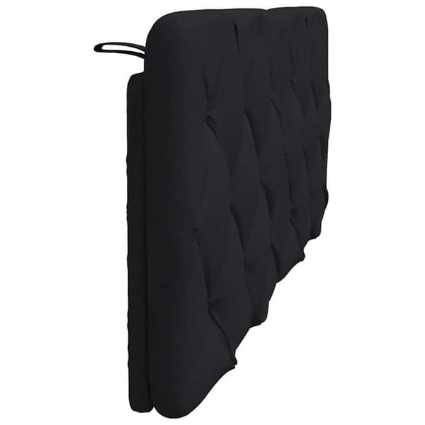 Headboard Cushion Black 120 cm Fabric