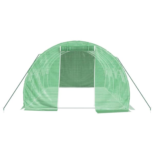 Växthus med stålram grön 12 m² 4x3x2 m