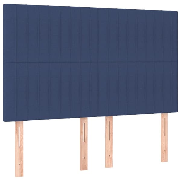 Sängram utan madrass blå 140x190 cm tyg