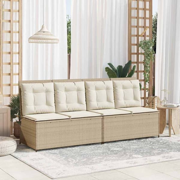 Trädgårdsbänk Beige konstrotting