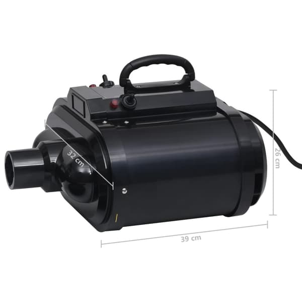 Husdjursfön dubbel motor svart