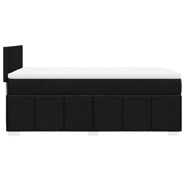 Ramsäng med madrass svart 90x200 cm tyg