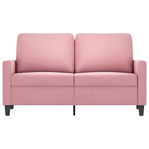 Soffa 2-sits rosa 120 cm sammet