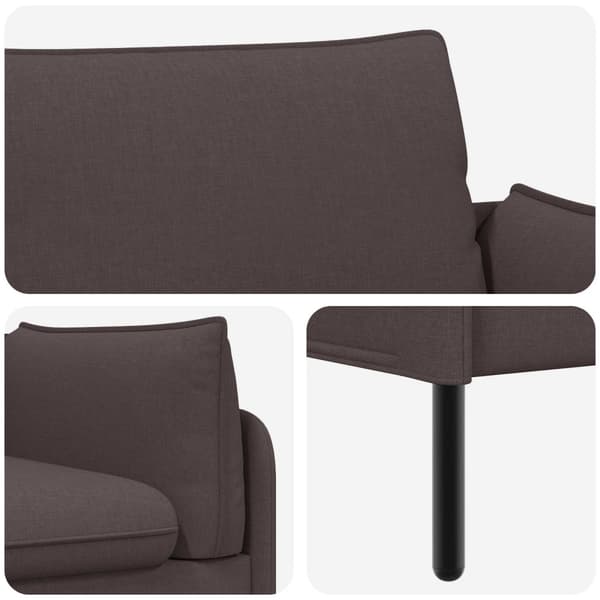 2-sits soffa Mörkbrun 188 x 81 x 89 cm Tyg