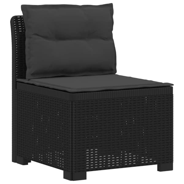 4-sits Trädgårdsoffa med Kuddar Rattan Look PP Antracit