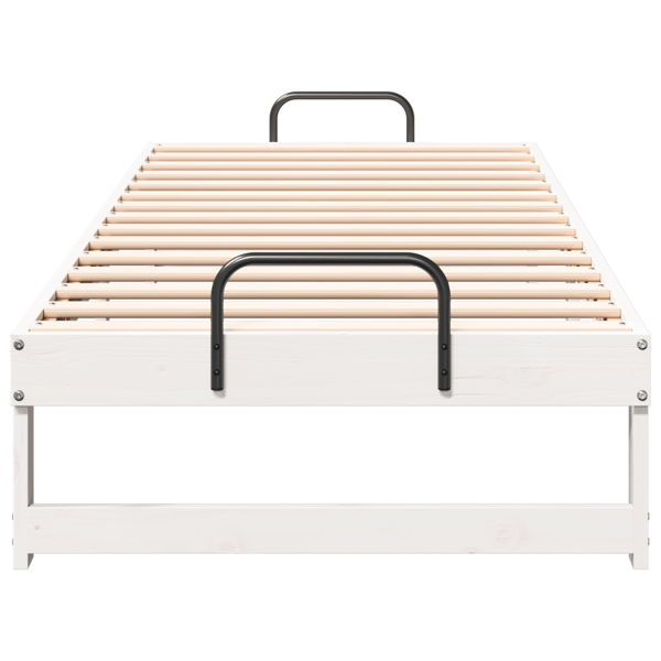 Sängram Vit 80 x 200 cm Massiv furu