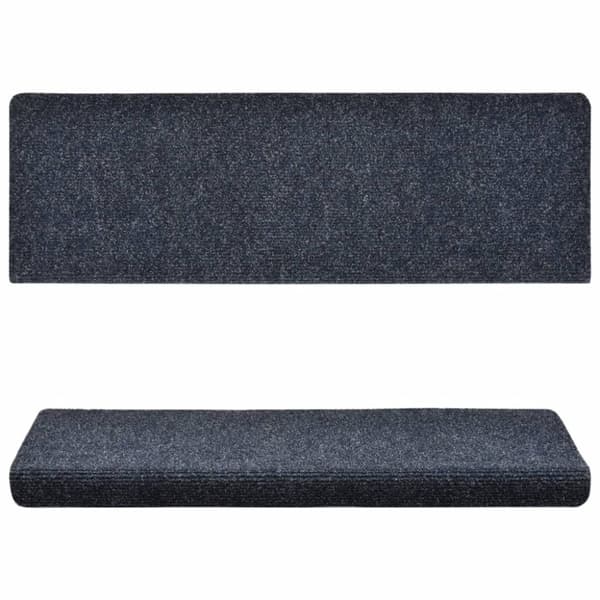 Trappmattor självhäftande 10 st 65x21x4 cm antracit rektangulär kant