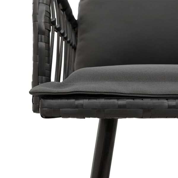 Trädgårdsoffset 2 pcs Svart konstrotting