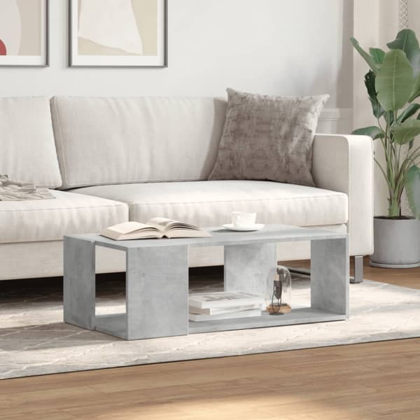 Soffbord betonggrå 89,5x48x30 cm konstruerat trä