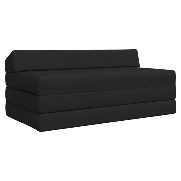 Fällbar Soffbed Svart 120 x 60 x 49 cm Tyg