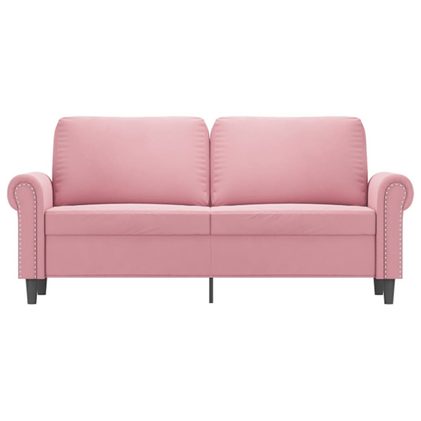 Soffa 2-sits rosa 140 cm sammet