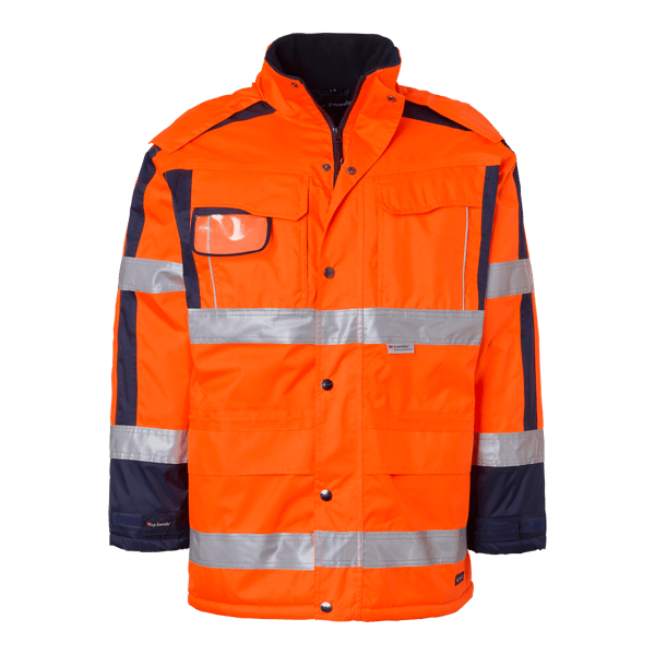 6317 Parka Fluorescent orange/navy Unisex