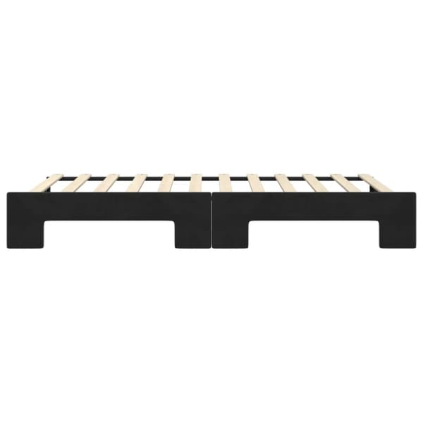 Dagbädd utdragbar svart 100x200 cm sammet