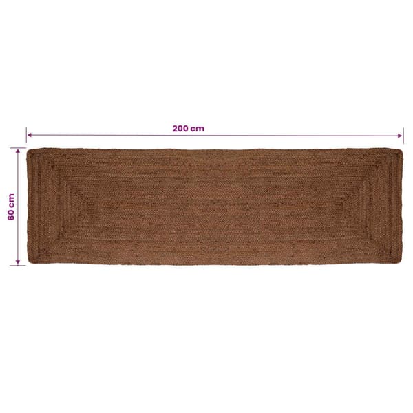 Områdesmatta Grå 60 x 200 cm Jute