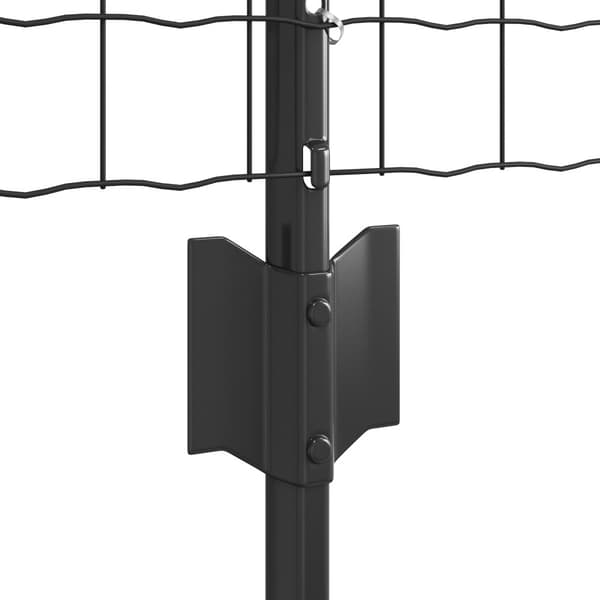 Stängsel med stolpe Grå 0,8 x 25 m Stål och PVC