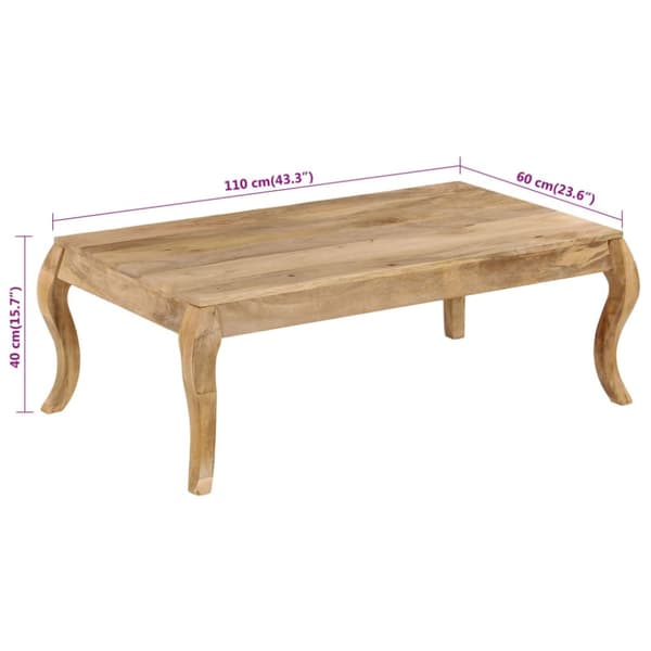 Soffbord massivt mangoträ 116x66x41 cm